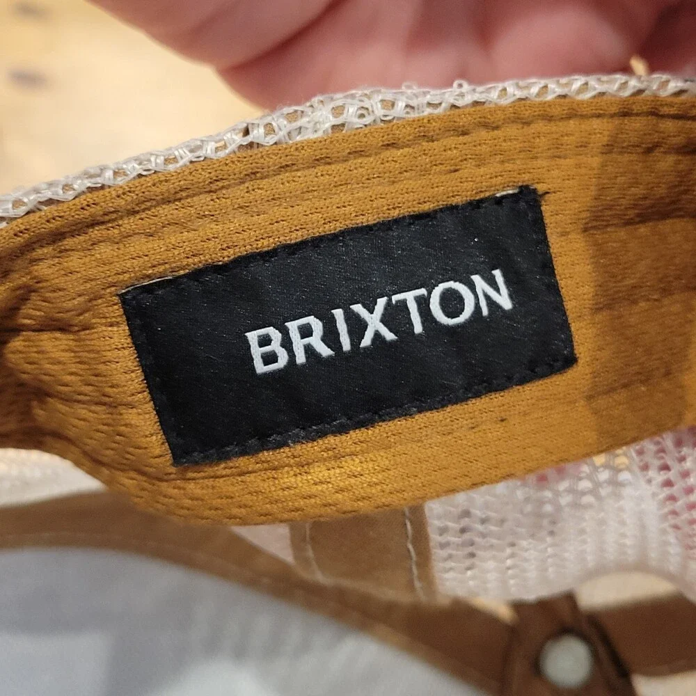 Brixton Hat Cap Snapback Brown Mesh Back Trucker Patch One Size Adjustable